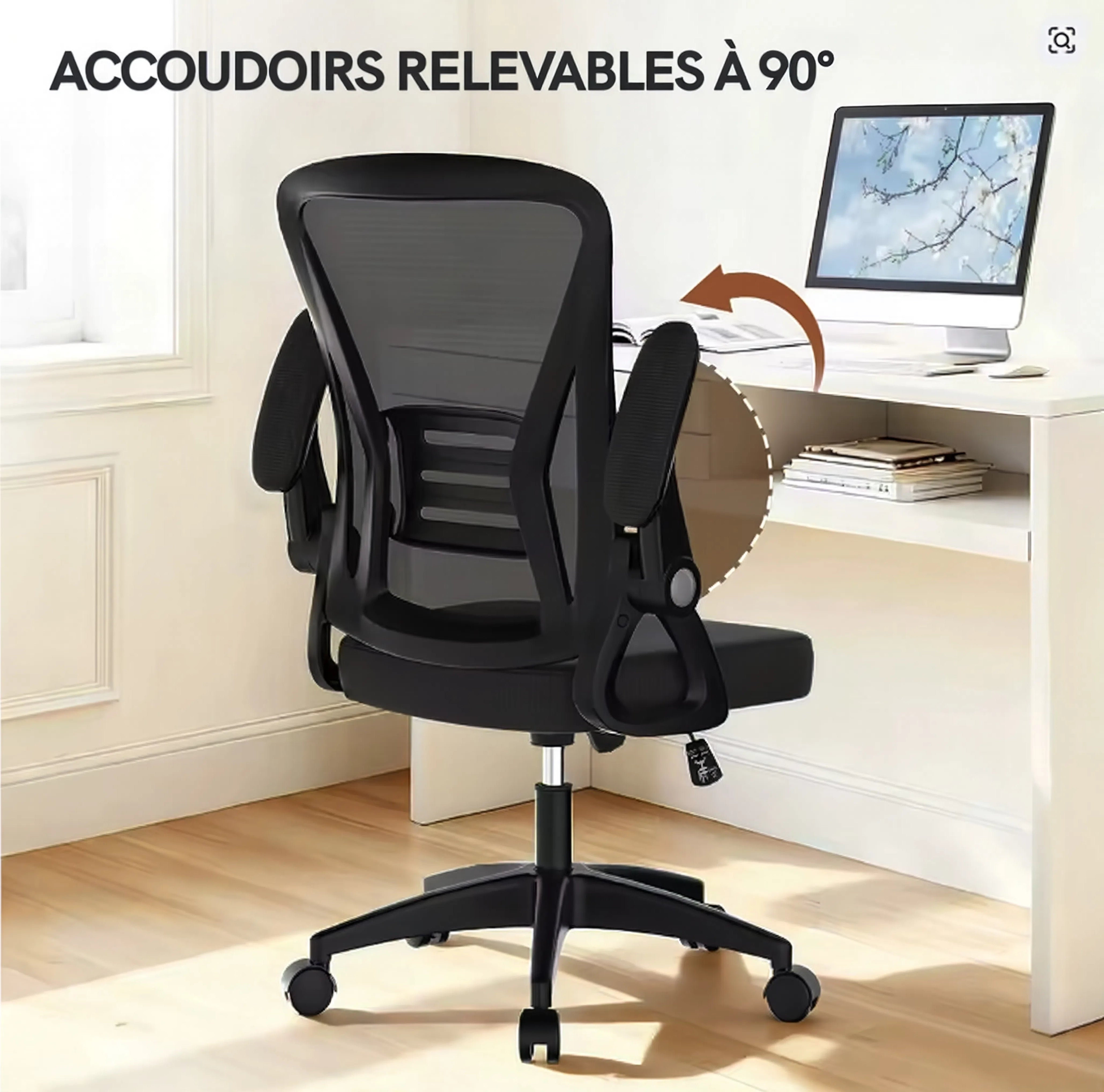 ZEN | Chaise de Bureau Ergonomique Design - Support Lombaire & Accoudoirs Réglables