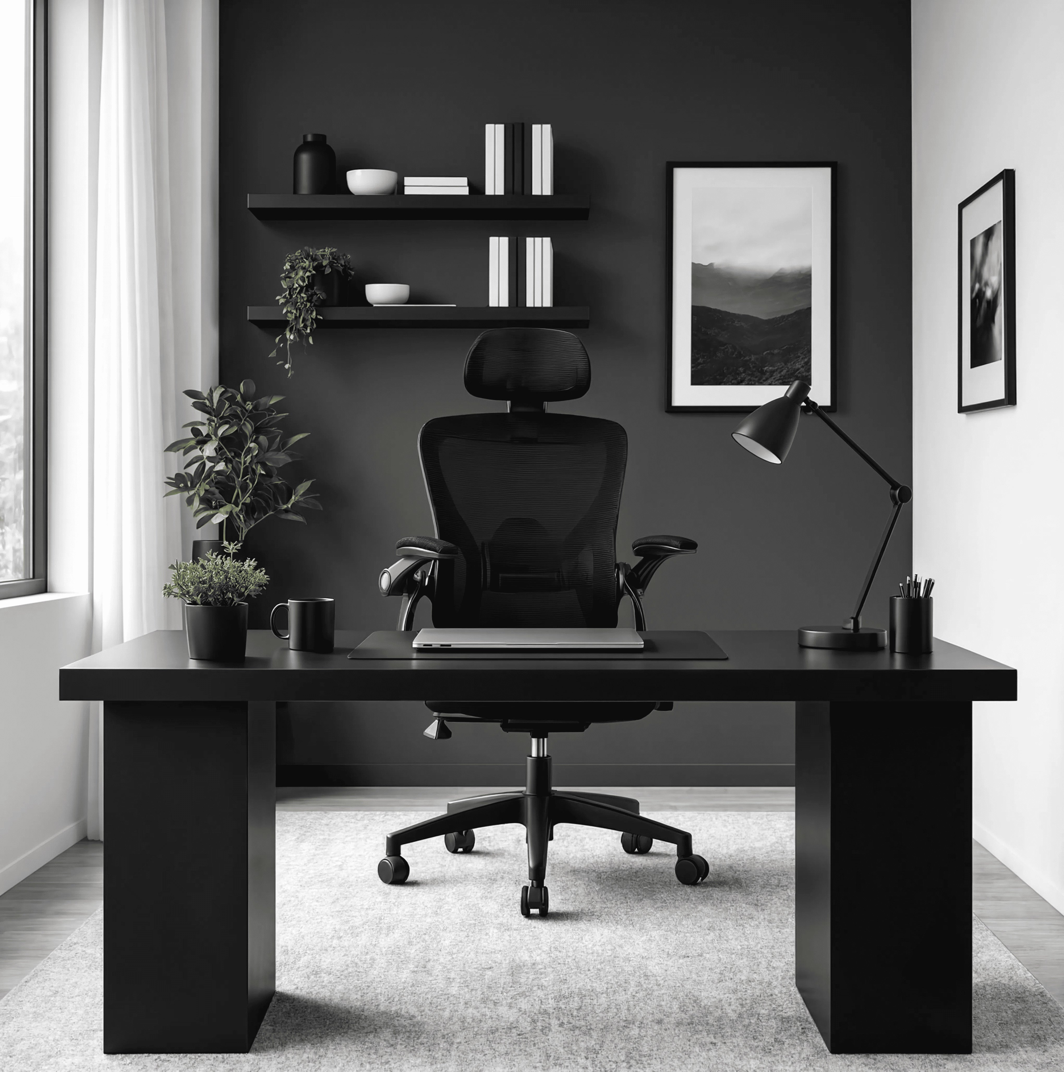 PAUSE | Chaise de Bureau Ergonomique Design - Support Lombaires, Appui-tête Réglable & Accoudoirs Rabattables