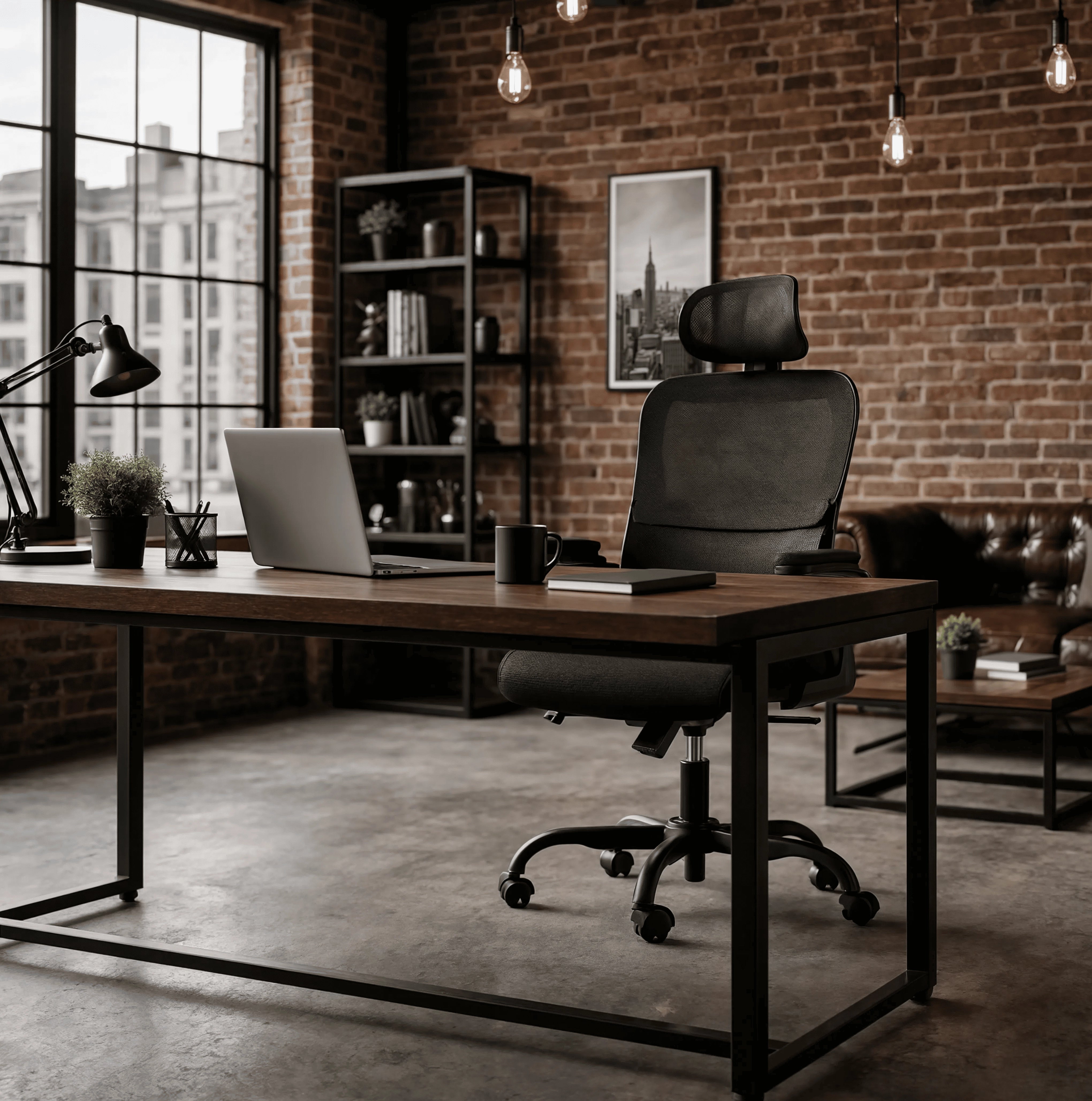 PAUSE | Chaise de Bureau Ergonomique Design - Support Lombaires, Appui-tête Réglable & Accoudoirs Rabattables