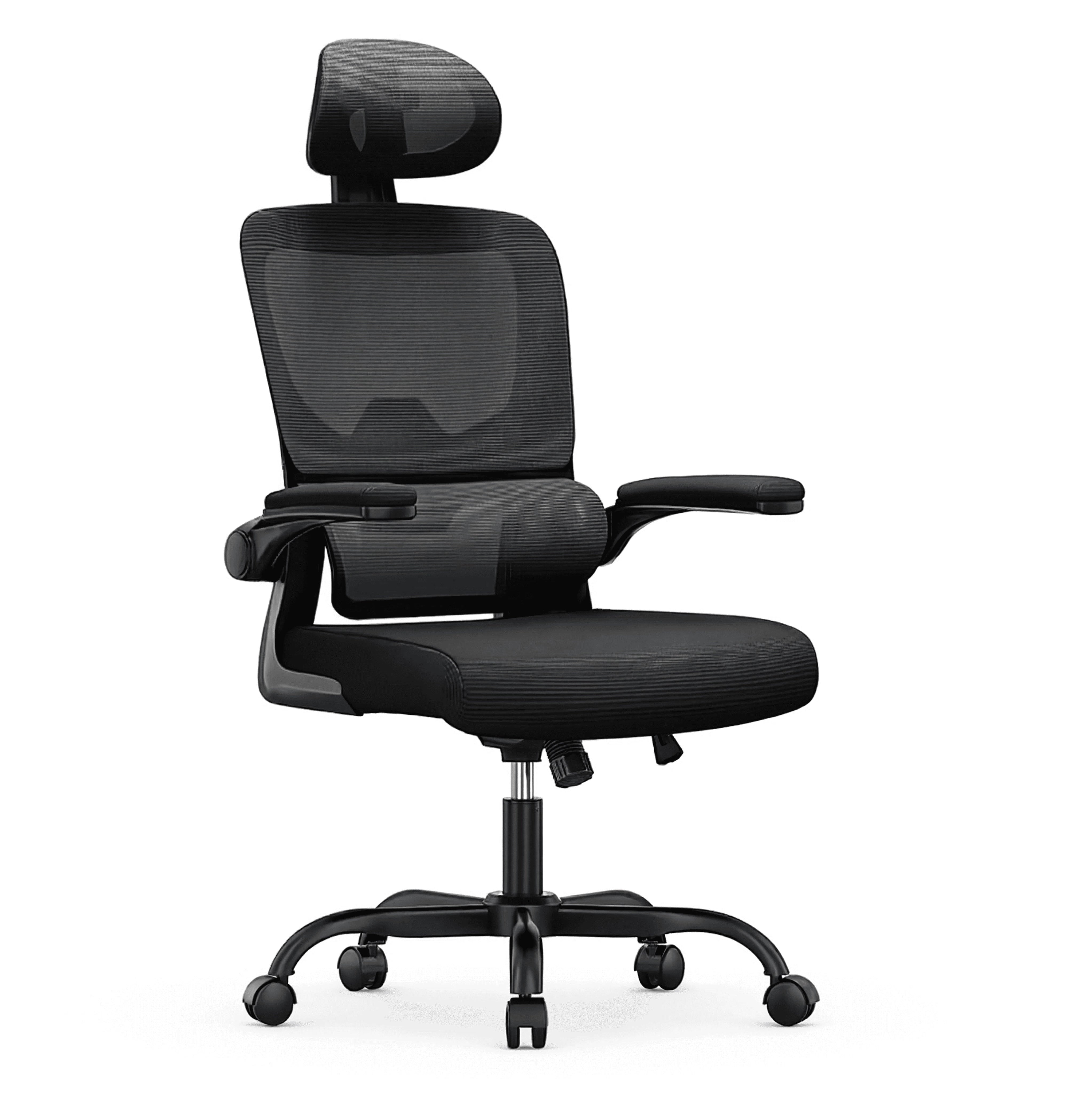 PAUSE | Chaise de Bureau Ergonomique Design - Support Lombaires, Appui-tête Réglable & Accoudoirs Rabattables