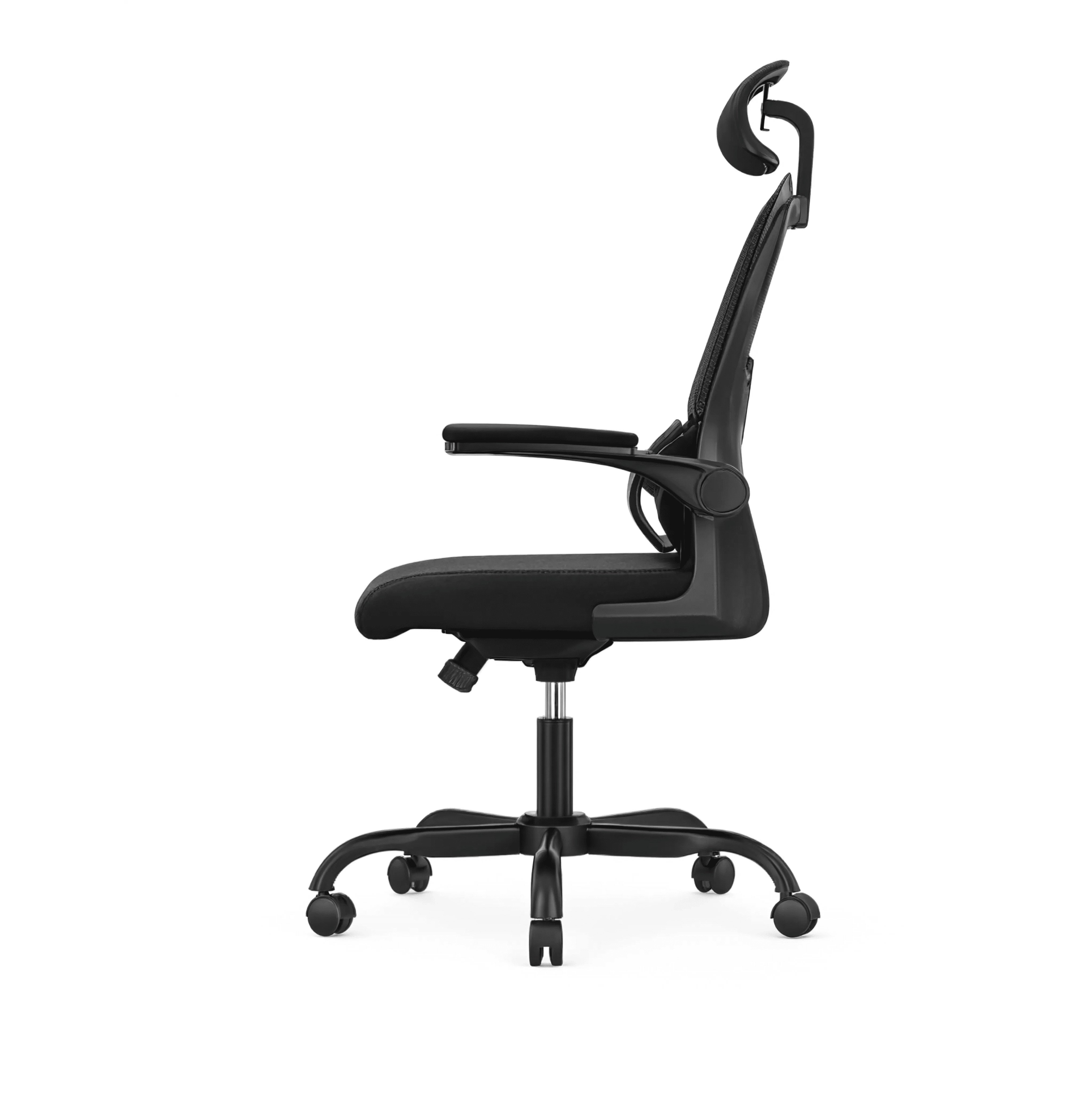 PAUSE | Chaise de Bureau Ergonomique Design - Support Lombaires, Appui-tête Réglable & Accoudoirs Rabattables