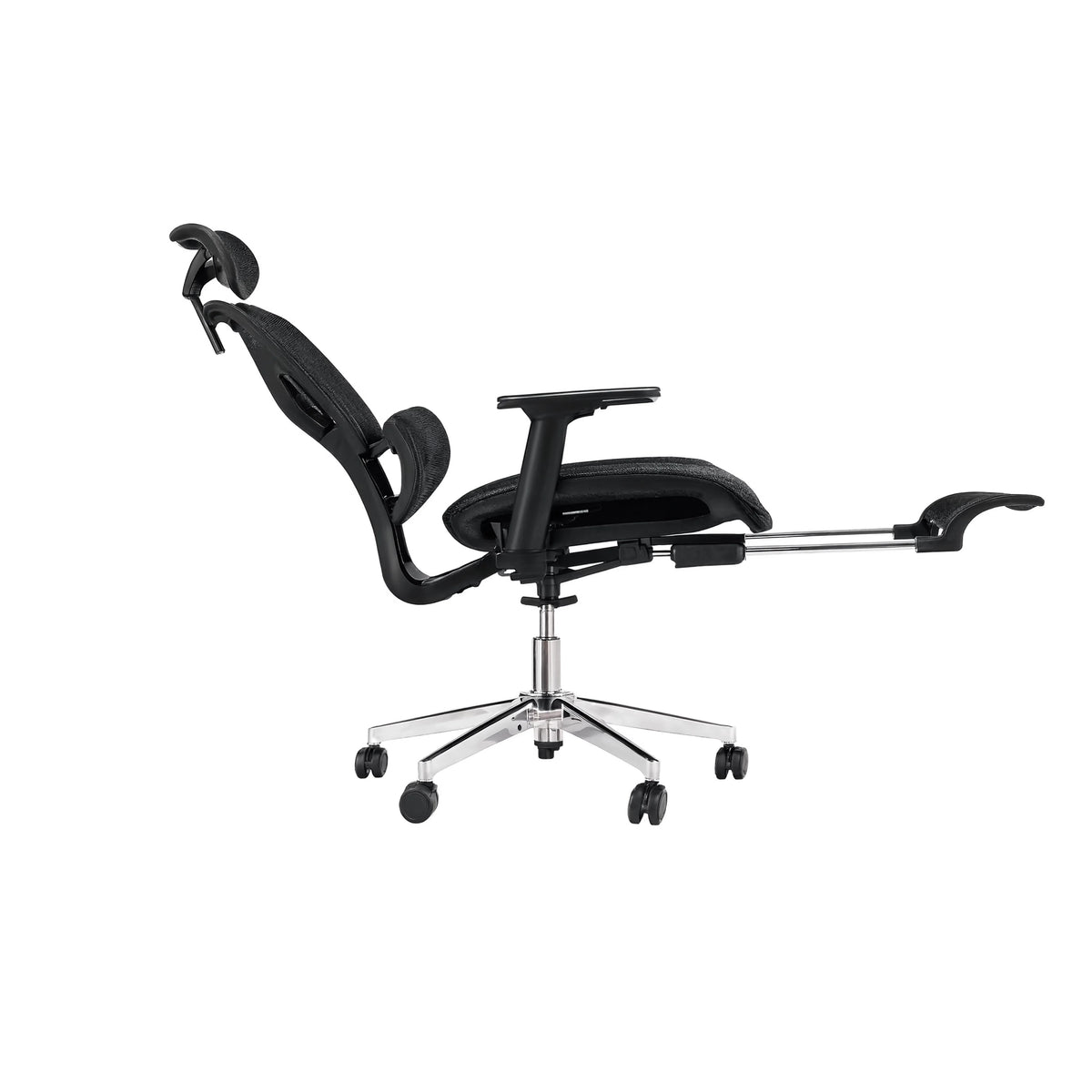 Chaise ergonomique PARENTHÈSE vue de profil avec repose-pieds intégré