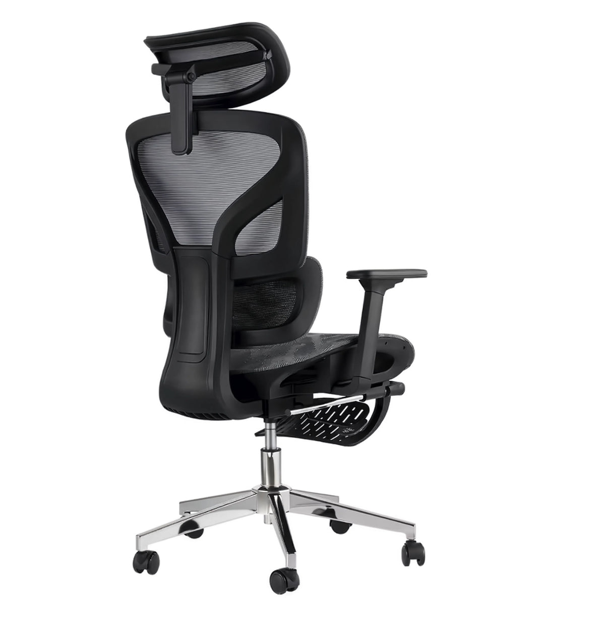 Chaise de bureau ergonomique PARENTHÈSE vue de dos, dossier en maille