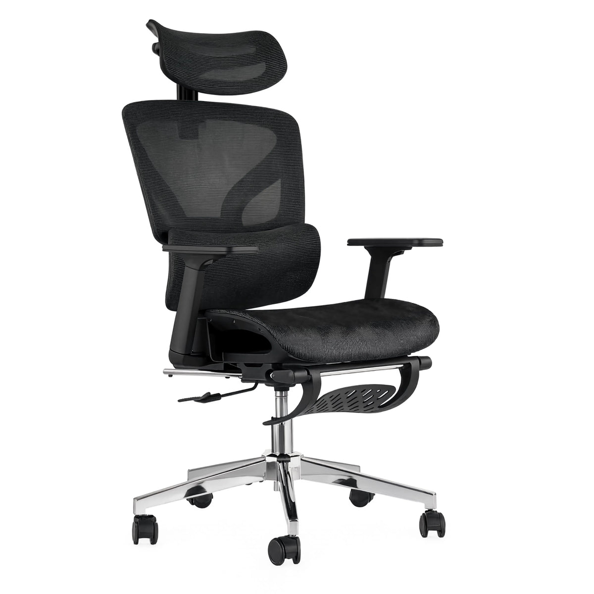 Chaise de bureau ergonomique PARENTHÈSE vue de face sur fond blanc, dossier haut