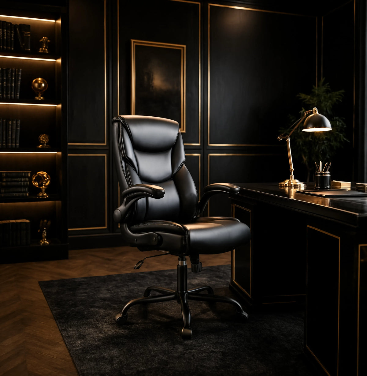Fauteuil de bureau PRESTANCE en simili cuir dans un espace de télétravail