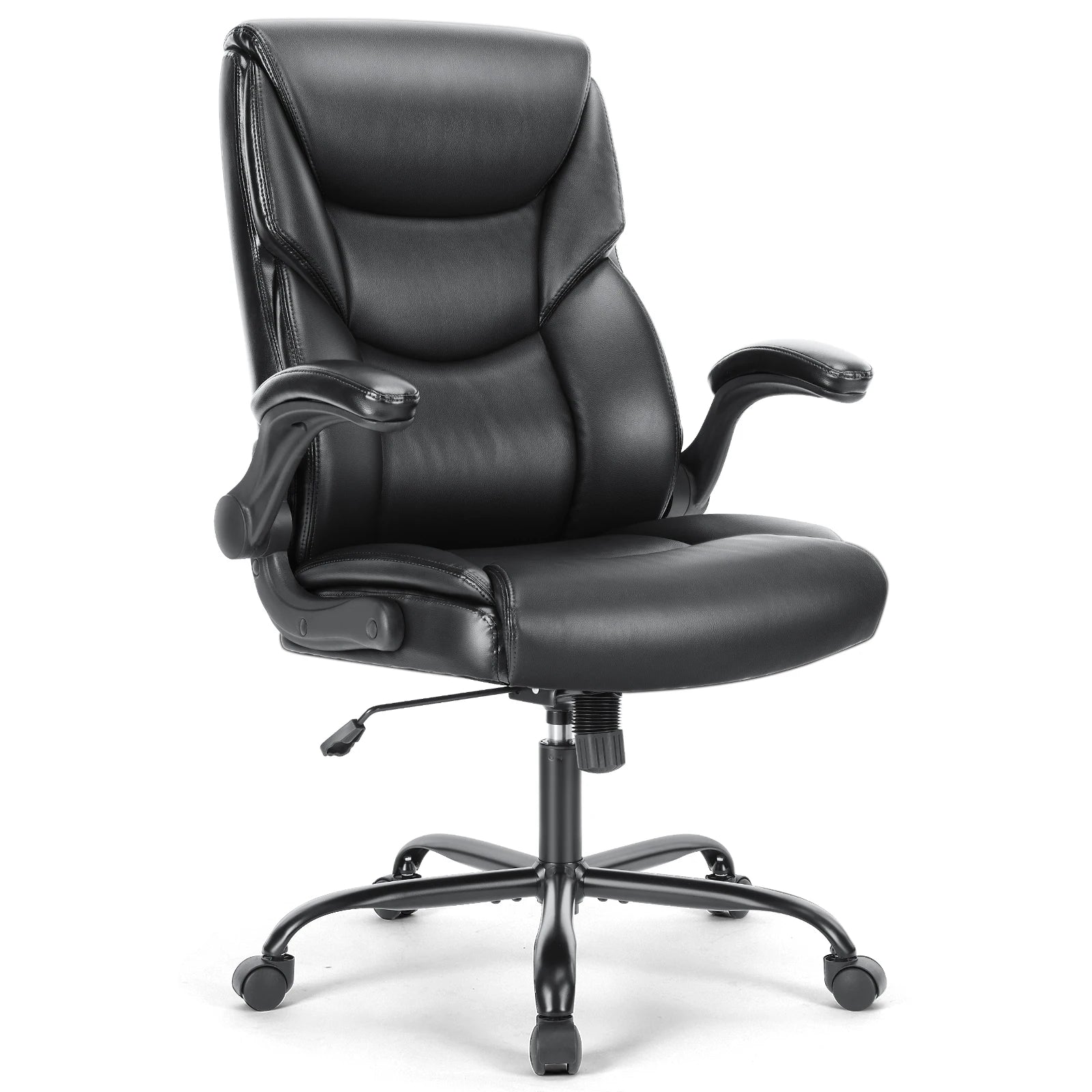Ergance Quiétude — Fauteuil de Bureau Ergonomique Cuir PU, Fonction Bascule & Support Lombaire Renforcé